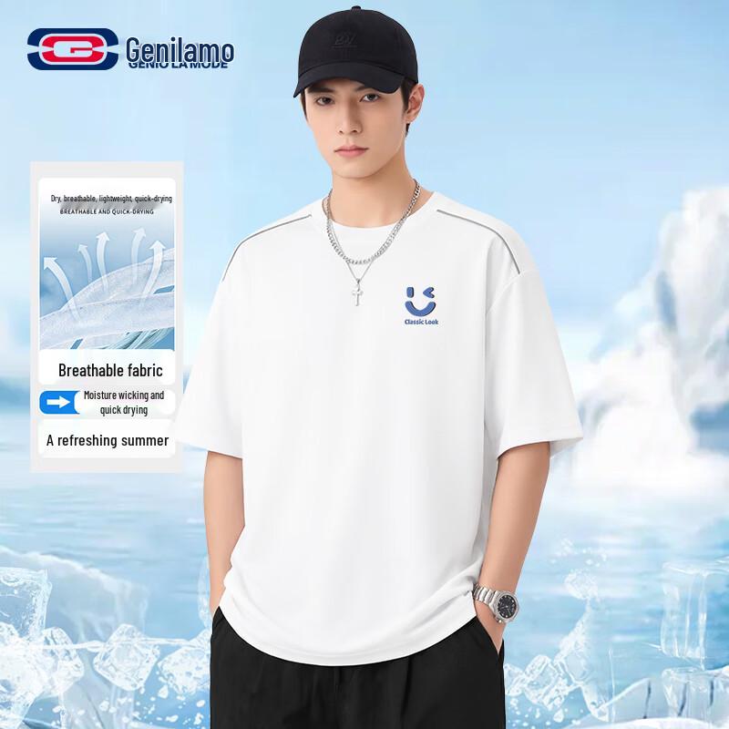 GENIOLAMODE Men's Quick-Dry Casual T-Shirt