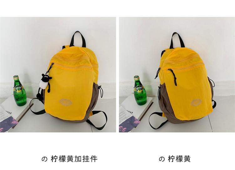 Schoolbag1011 outdoor backpack contrasting color mountaineering bag cute schoolbag lightweight travel bag light backpack small backpack wholesale