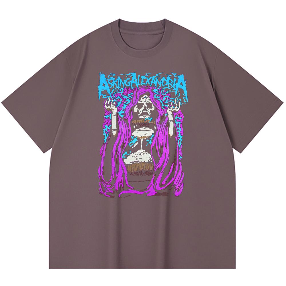 T-shirt Heavy Metal 100% Cotone 230 Gsm Stampa Band Rock Musica Popolare Unisex T-shirt Pesante in Cotone