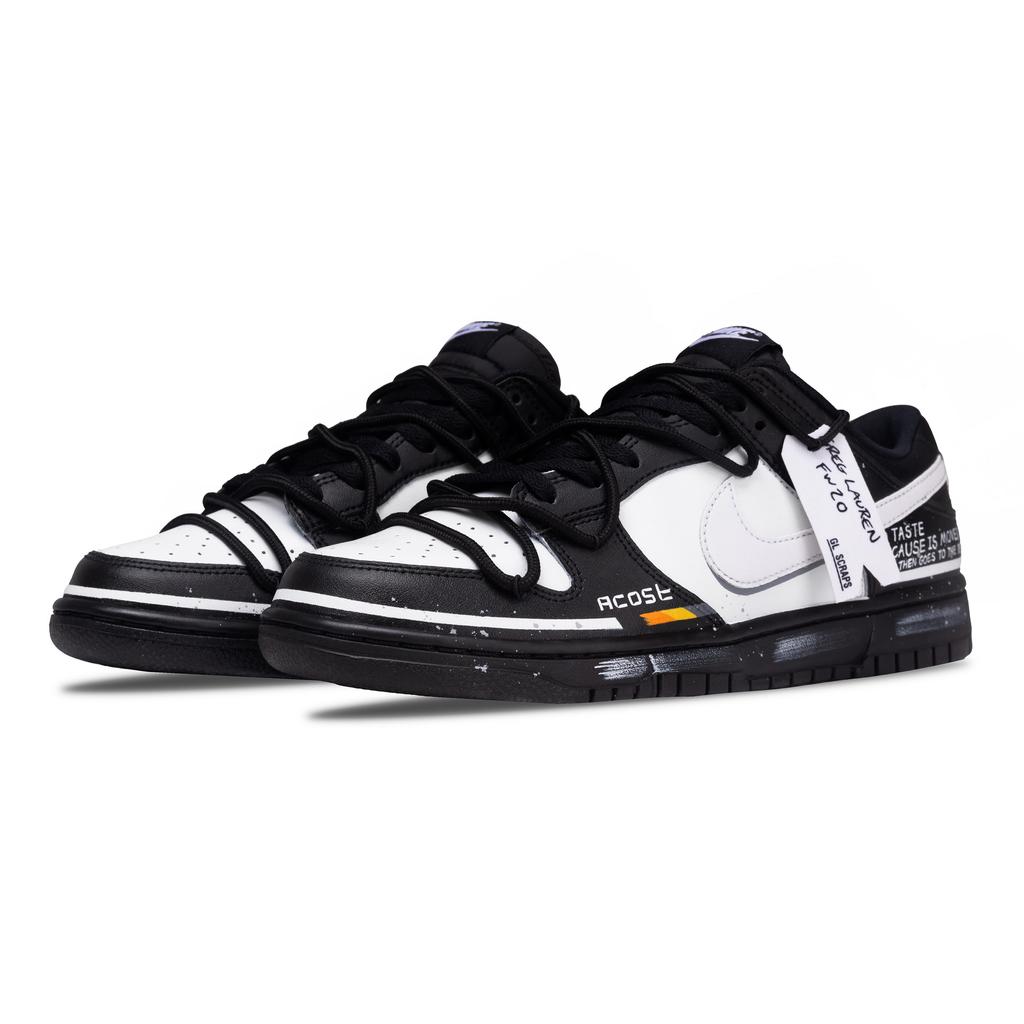 Nike Dunk Moment Of Blank Low Top Skateboard Shoes Men's Black White IO7606-010(Team691-)