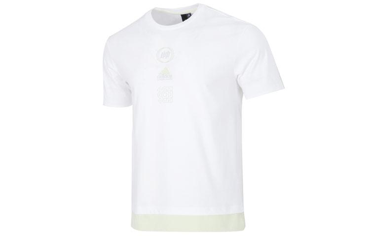 

Adidas T Shirts Men s White Crew Neck Moderate Mock Two Piece HE9921 S