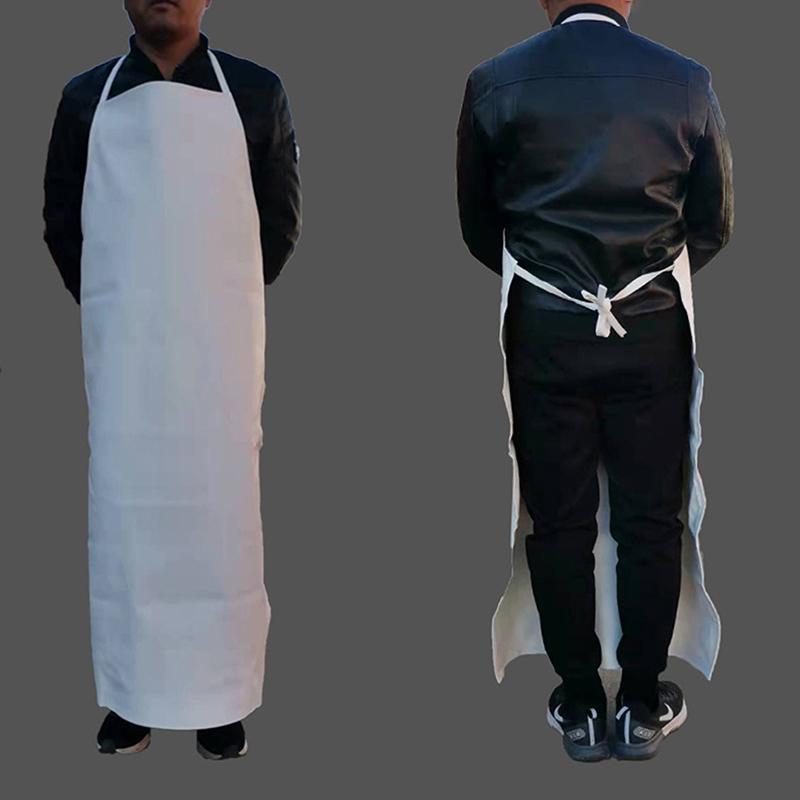 Waterproof Oil Proof Aquaculture Extended PU Leather Apron Thickening Kitchen Canteen Restaurant Labor Protection Home Appliance