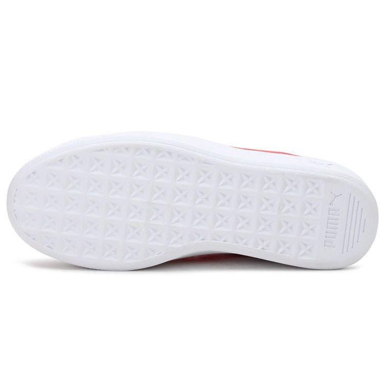 Puma Vikky Stacked Lightweight Durable Low-Top Thick Sole Casual Sneakers Women Sneakers White Red 369143-13