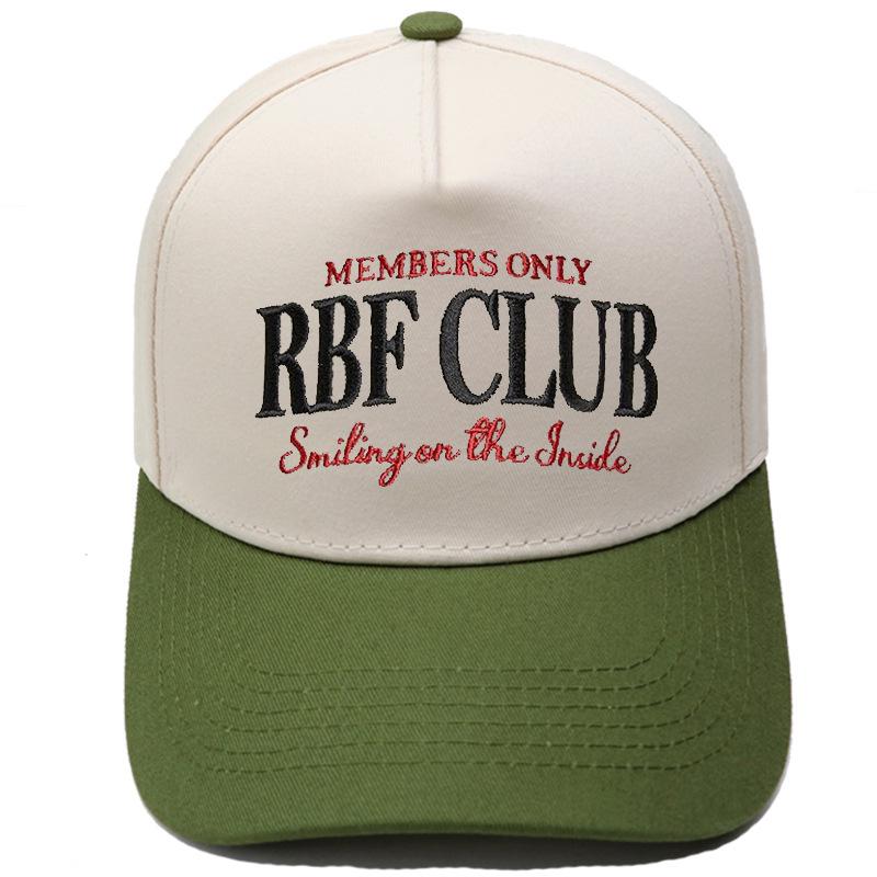 RBF CLUB Truck Driver Hat Embroidery Retro Color Matching Baseball Cap European and American Men's and Women's Casual Hat Tide