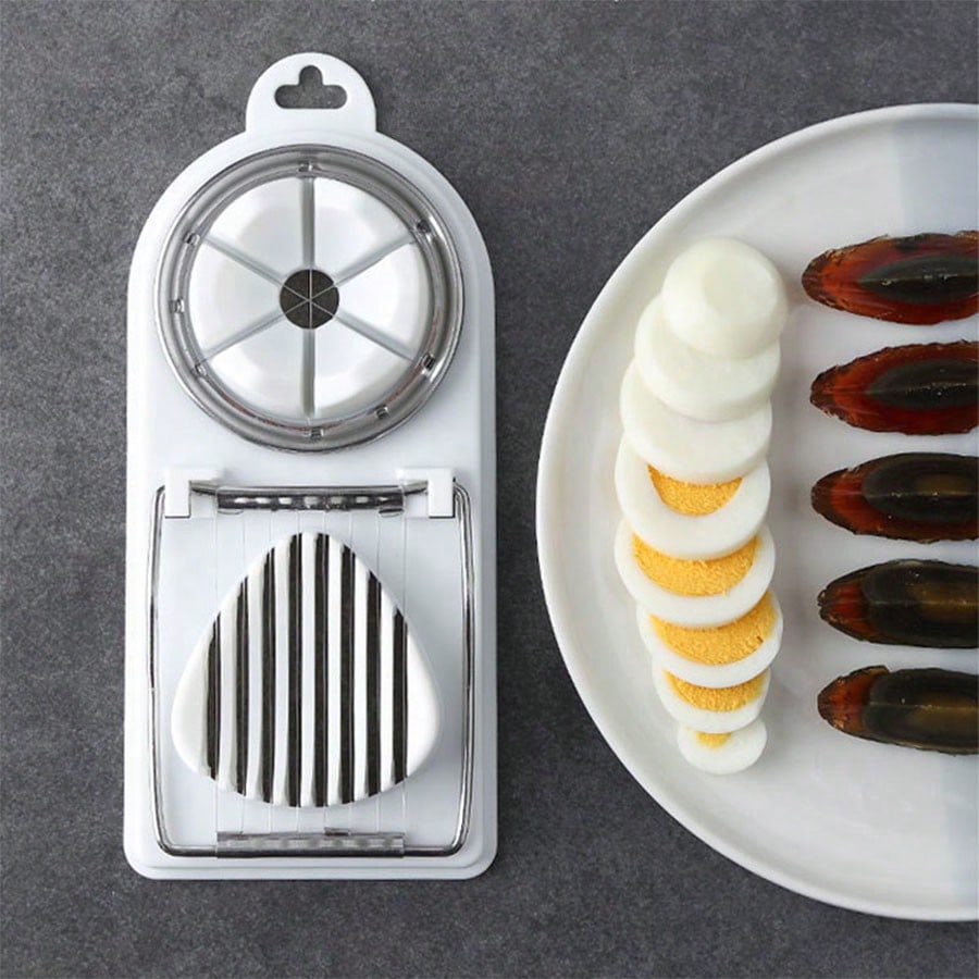 Chenxiaogang Household Multifunctional Egg Cutter, Egg Slicer For Hard Boiled Eggs, 2 In 1 Egg Chopper/Divider/Dicer/Cutter, Kitchen Gadgets