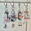 Cute Girl Aesthetic Acrylic Phone Charm Keychain Kawaii Keyring Designer Character Art Decorative Hanging Ornament For Phone