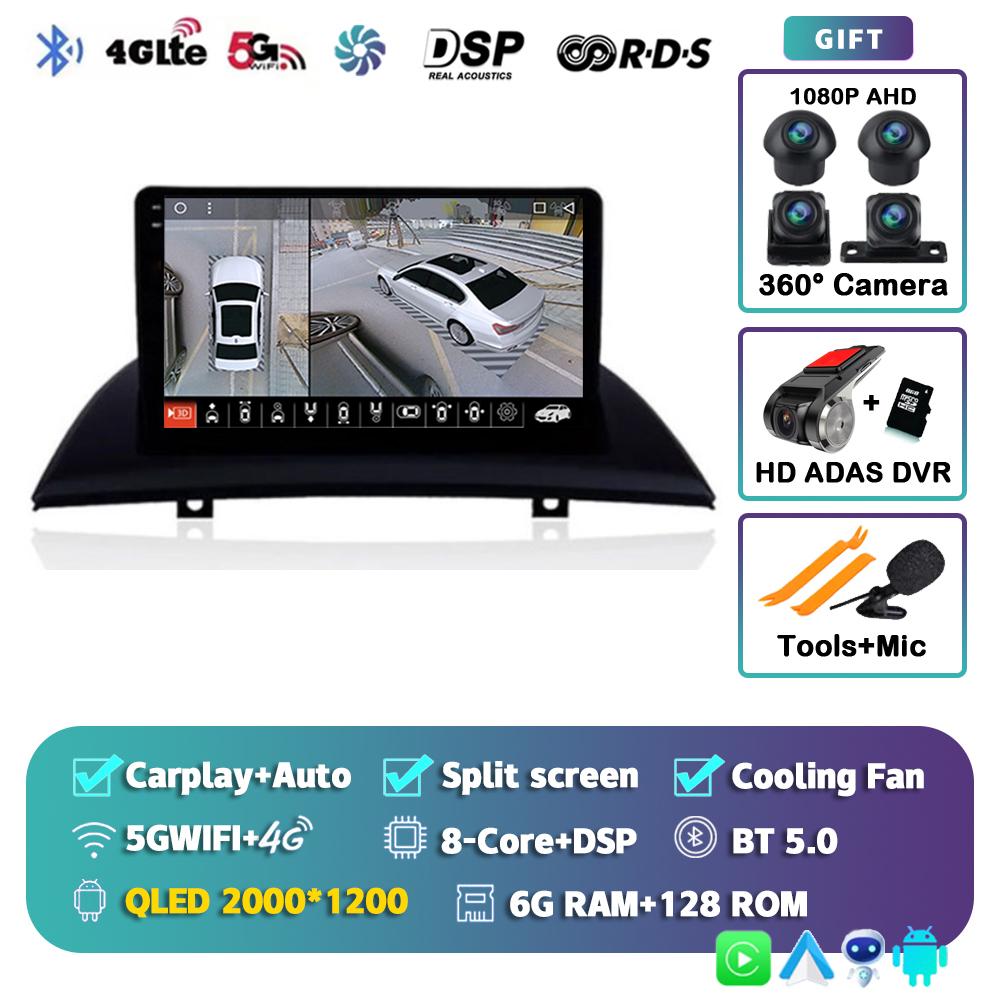 Android 14 Carplay Auto WIFI+4G Car Radio For BMW X3 E83 2004 - 2012 Multimedia GPS Video Player Stereo 2din DSP Head Unit Audio