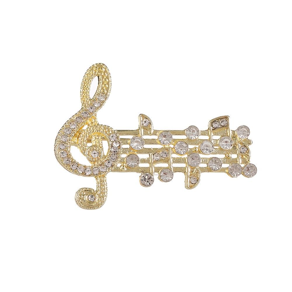 [Music Symbol | Brooch] 1pc Music Symbol Women's Brooch | Collar Pin, Scarf Buckle