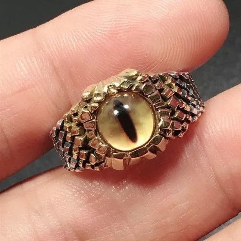 Jewelry Retro Domineering Open Adjustable Ring Men's Trendy Punk Devil's Eye Ring