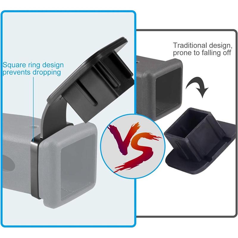 Trailer Hitch Cover 2-Inch Waterproof Towing Hitch Covers Uni-versal Plug Tube Cap Protector Automobile Exterior Car Accessories