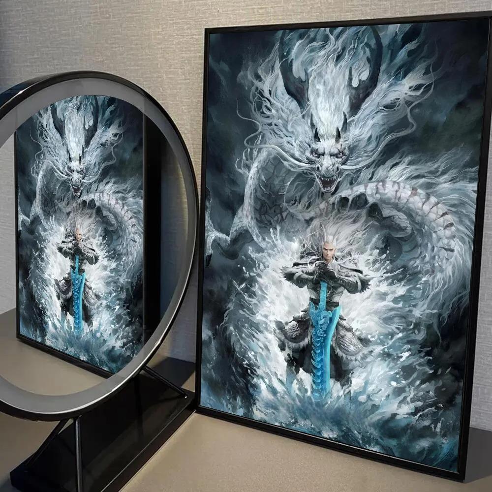 Film Nezha Podbija Króla Smoków Malarstwo na Płótnie Dom Sypialnia Wejście Bar Kawiarnia Dekoracja Malarstwo Artystyczne