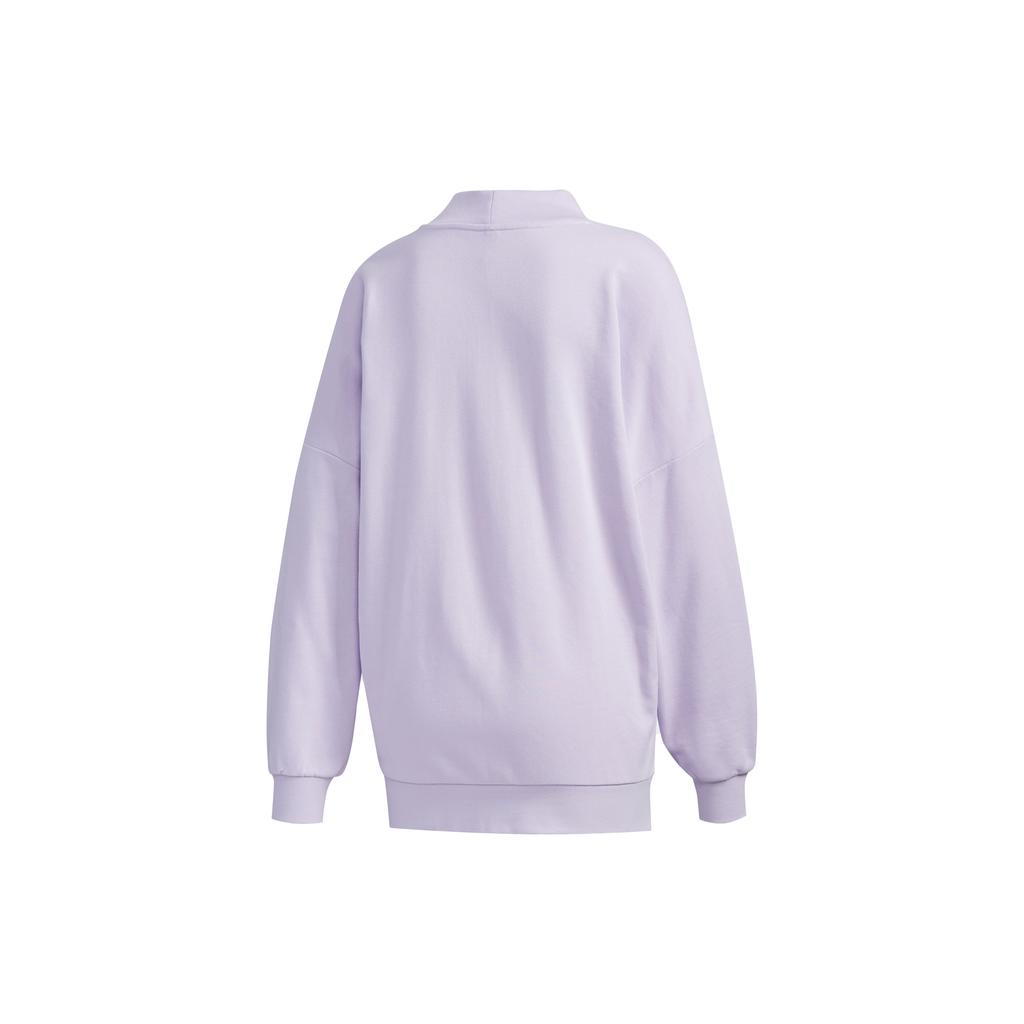 adidas Neo Letter Print Drop Shoulder Sweatshirt Women Sweatshirt Light-Purple FU1054