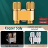 High-Flow Copper Dual-Control Angle Valve, 3-Way Splitter for Washing Machine & Household Use.