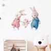 Cute Cartoon Bunny Family Wall Stickers, Ins Style Self-Adhesive Decor for Kids Room Kindergarten Decoration