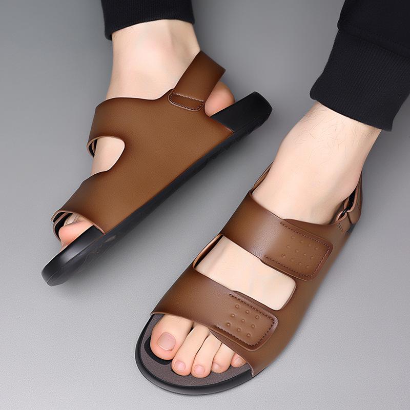 Summer New Sandals Non-slip Comfortable Outdoor Breathable Casual Cool Slippers Velcro Lightweight Seaside Beach Shoes