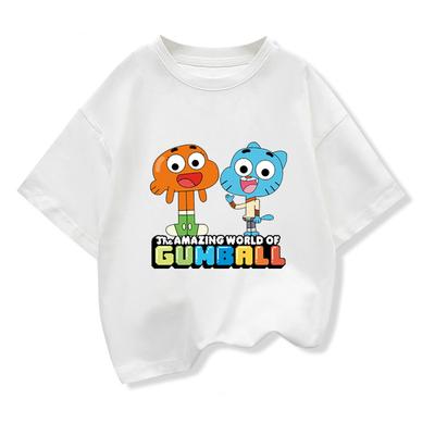 The Amazing World Of Gumball Short-sleeved Tshirt For Children 2025 New Kids Cartoon Loose Tops Tees Boys Cotton Clothing