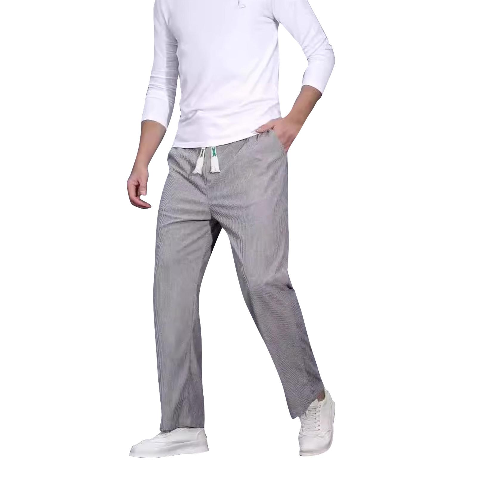 

Повседневные спортивные брюки мужские свободные длинные вставки фитнес бег тренировочные брюки M