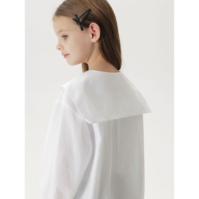 Mark Jenny Girls' Bow-Tie Lapel Shirt, Kidsren's Pure Cotton Shirt, 2026 Spring New Style 250173