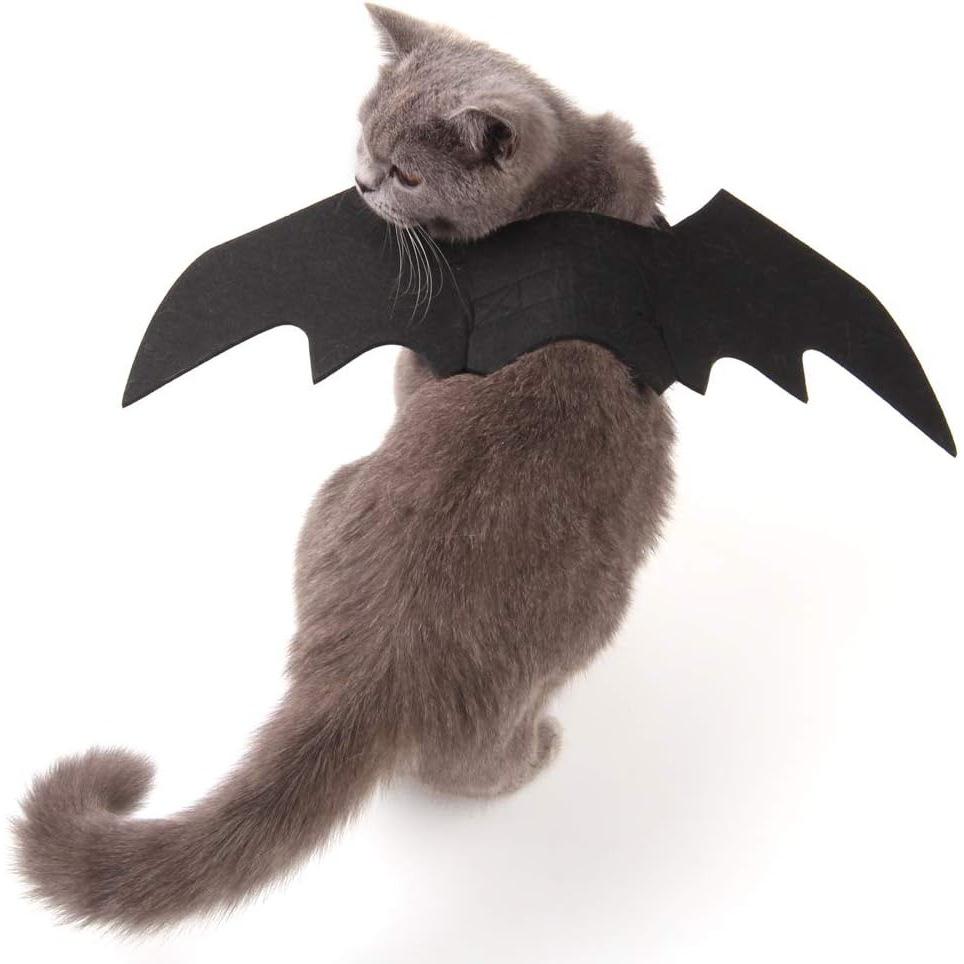 

Halloween Creative Cute Pet Clothes Black Bat Wings Carrier Costume Cosplay Cat and Dog Party Pet Supplies Cosplay чёрный