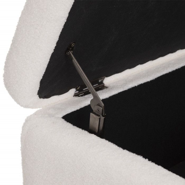 Banc Déco coffre "Aurora" bois &amp; métal Blanc Atmosphera