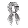 Minimal Striped Small Square Scarf Women'S Spring And Summer Simulation Silk Scarf Foreign Style Neck Protection Scarf Headband Headscarf