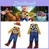 Toy Story Cowboy Woody Bodysuit Cosplay Kostyme med Hatt og Skjerf til Barn
