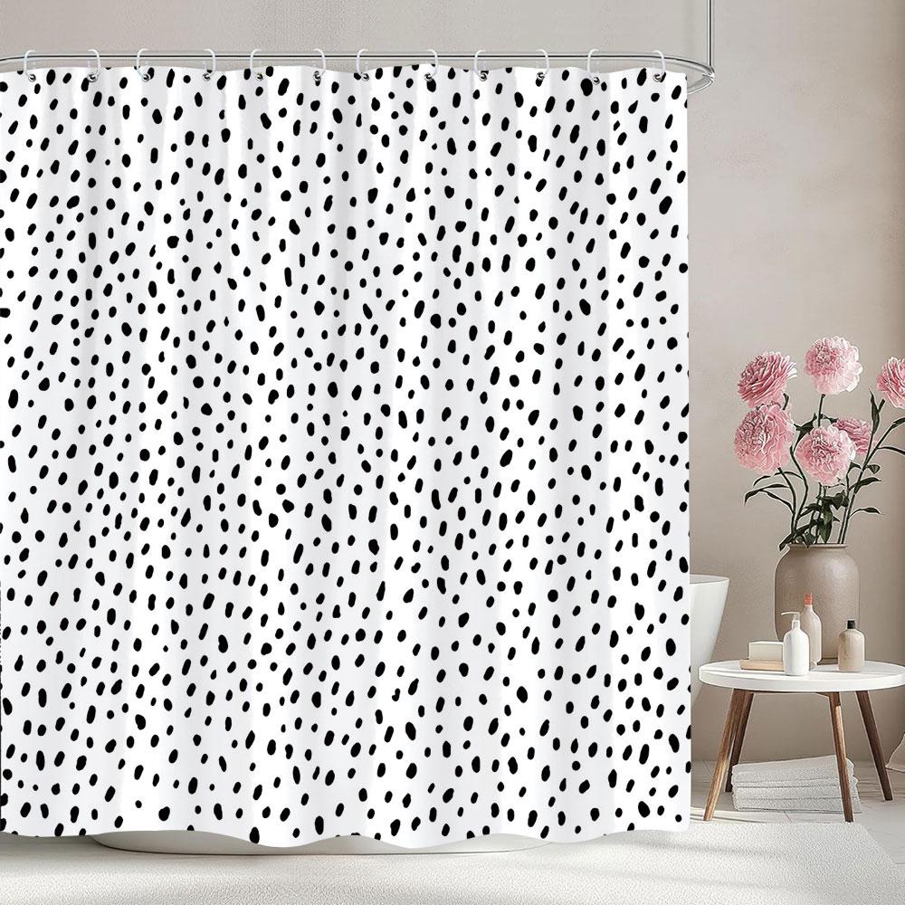 

Abstract Geometric Lines Shower Curtain Irregular Pattern Square Wave Pattern Polyester Shower Curtain Bathroom Decor With Hooks 90x180cm