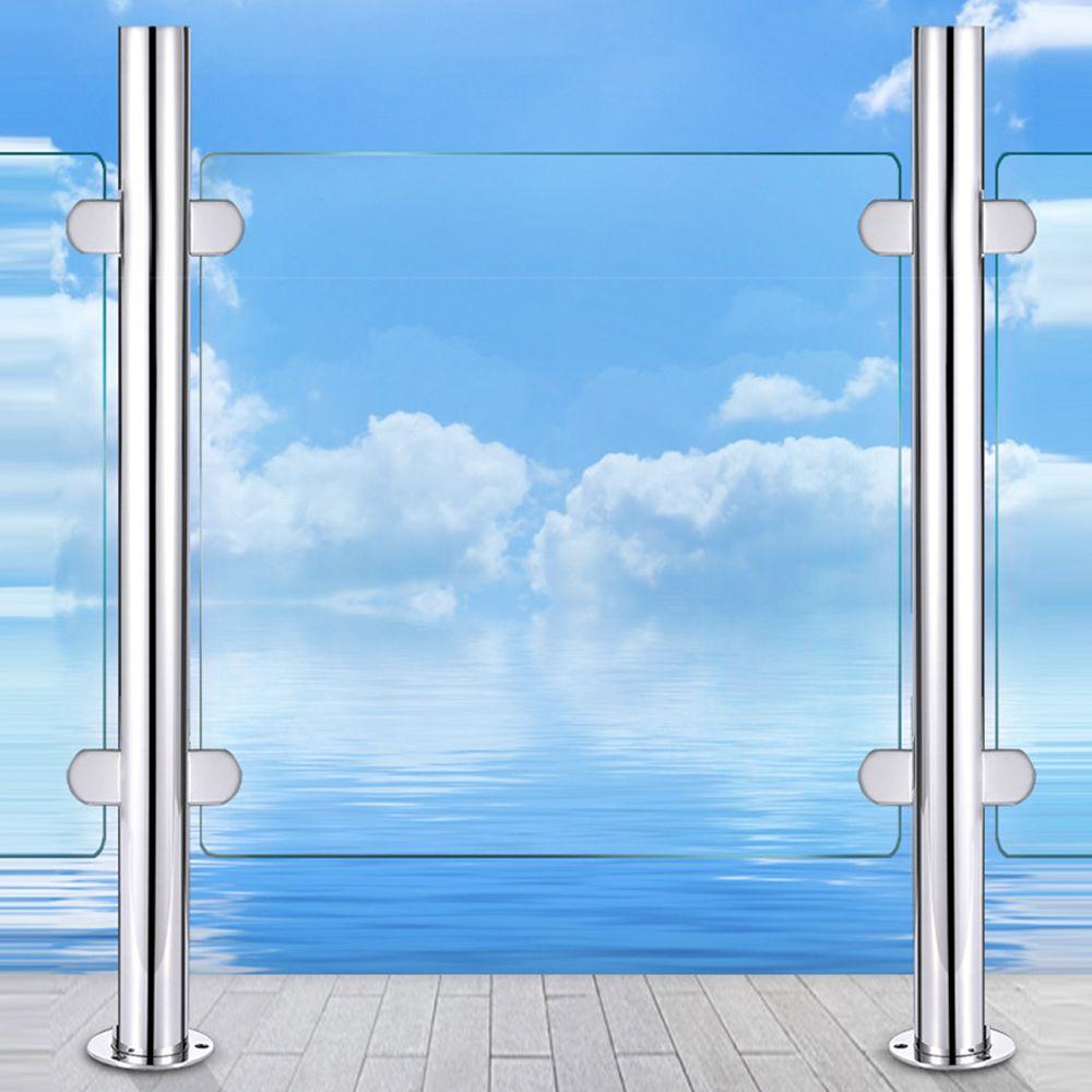 Hole Floor Mount Posts Connector Hardware Glass Clip Glass Clamp Furniture Supplies Support Bracket