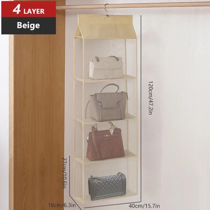 Handbag Hanging Organizer Hanging Wardrobe Organizer 4-dimensional Storage Hanging Bag Handbag Organizer for Closet Storage Bag