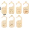 7/8Pcs Wood Baby Closet Divider Label Assortment Cartoon Infant Wardrobe Divider Hanging Hangers Nursery Clothes Organizers