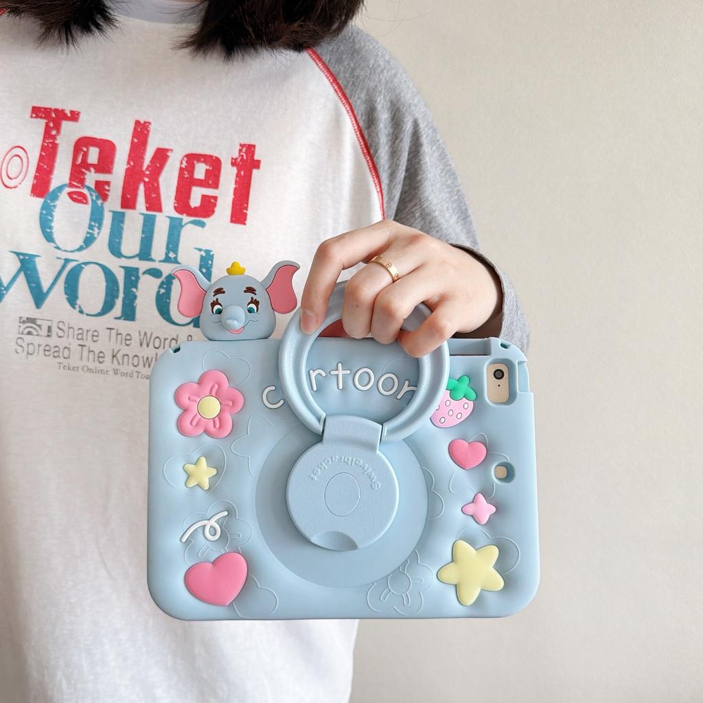 Cute Cartoons 3D Tablet Case For ipad 12th/11/10 Air 8 Mini 6/7 Pro 11 and Redmi Pad2 SE Pad 2 Pro 12.1inch Xiaomi Pad 8/7/6/5pro Kids Silicone Cover