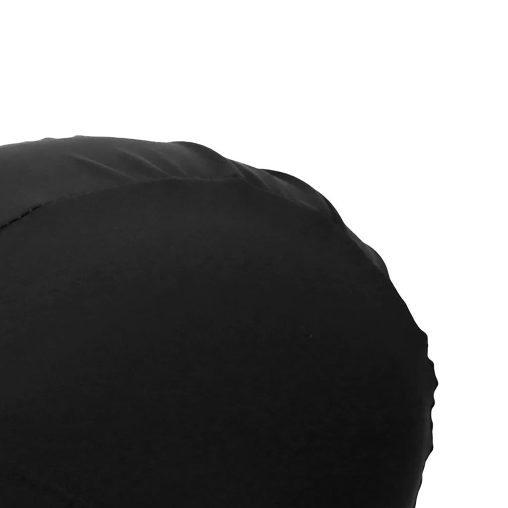 Swimming Cap High Elasticity Thick Durable Bathing Cap Polyester Swimming Hats for Women Men Black