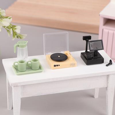 1 Pezzo Mini Casa delle Bambole Mobili in Miniatura Macchina del Caffè Tazza da Caffè Scaffale portaoggetti Decorazione Casa delle Bambole Simulazione Giocattoli Fai da Te Casa delle Bambole
