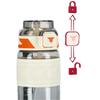 Tritan water bottle 1000ml with measuring cup - white