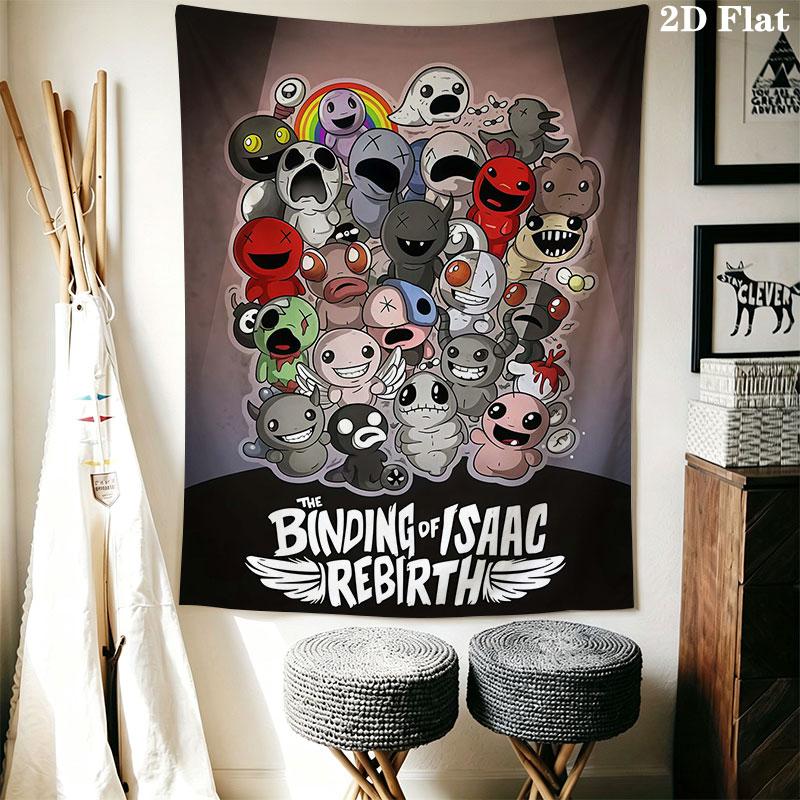 Dark Indie Game Wall Hanging Printed Fabric Blanket Decorative Tapestries for Bedroom Living Room Home Decor