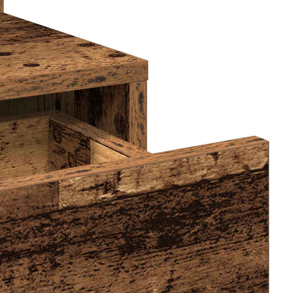 Vintage style Makeup Table with Shelf 80 x 35 x 132 cm Engineered Wood