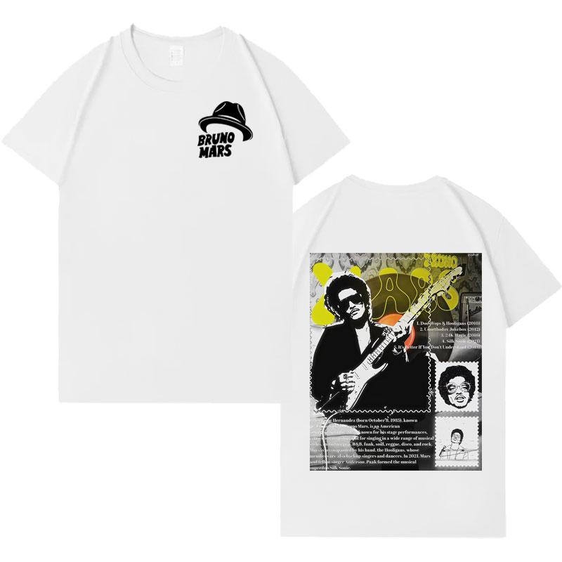 Singer Bruno Mars Trendy Manga GraphicT Shirts Mens Harajuku T Shirt Casual Summer Aesthetic Humor Crewneck Tee Shirt Teenagers