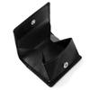 Style Equal Genuine Leather Coin Case Purse Mens Womens Box Type Compact Small Thin Button Black