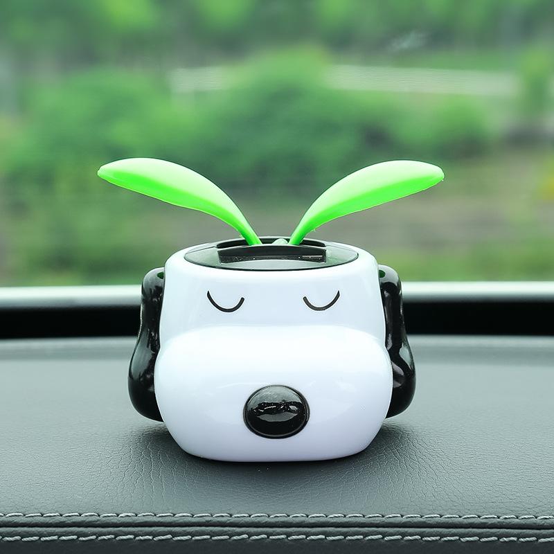 Figurines de Voiture Créatives - Appuie-têtes Tournesol Solaire Oscillant - Décorations Intérieures de Voiture