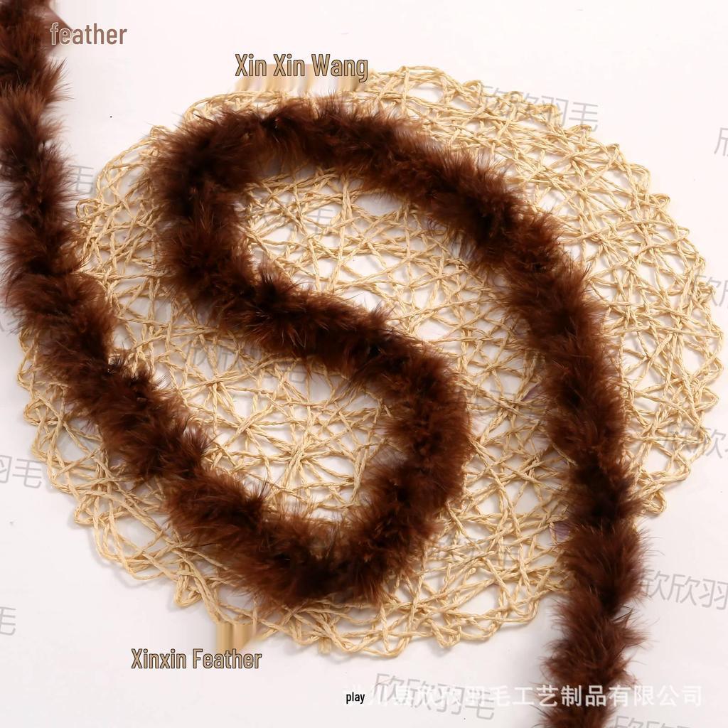 Thickened Turkey Feather Strips for Hat Brims, Skirt Hems, Crafts, and DIY Jewelry