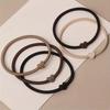 5pcs Simple And Fashionable,Soft Thin Hair Band,Small Heart Shape,Elegant High Ponytail,High Elasticity,Hair Tie Hair Accessory