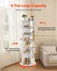 VEVOR 6 Tiers Rotating Shoe Rack Tower, 360 degrees Spinning Shoe Rack, Revolving Storage Round Carousel Display