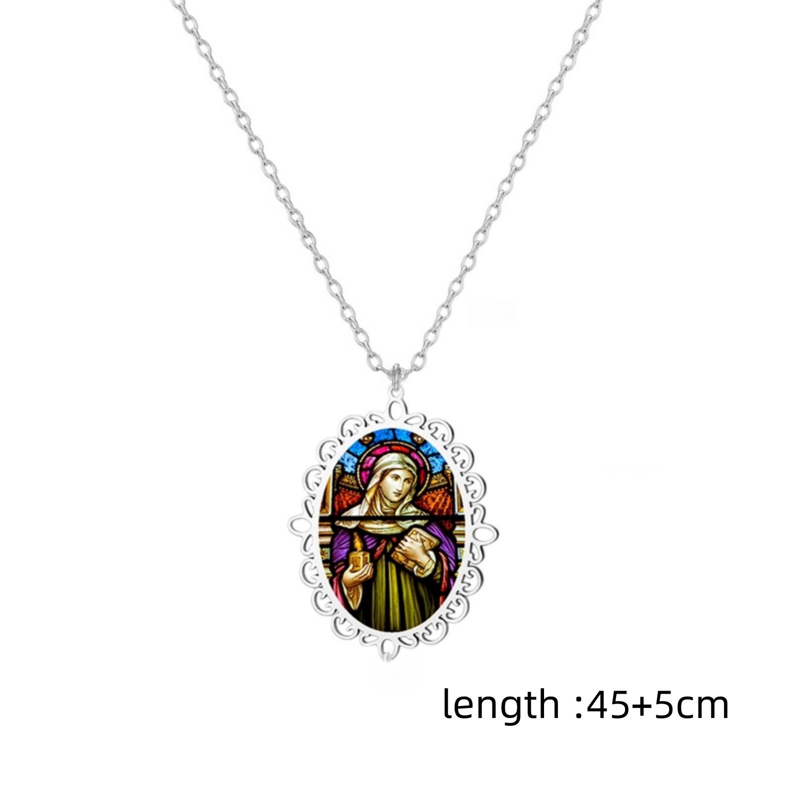 Vintage St. Brigid s Cross Pendant Necklace Saint Brigid Necklace Irish Celtic Protection Amulet Christian Religious Jewelry Other