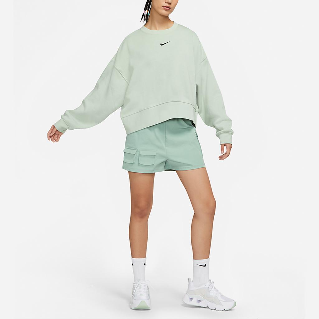 Nike Sportswear Collection Essentials Fleece-Lined Knit Pullover Sweater Women Tops Light-Green DJ7666-017
