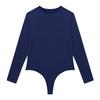 Press Button Bodysuit for Men Easy Wear One Piece Leotard Long Sleeve Round Neck Casual Outfit L-XL