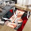 Uchiha Itachi Theme Illustration Square Area Rug, Non-Slip Floor Mat for Bedroom, Perfect Gift for Itachi Fans.chl
