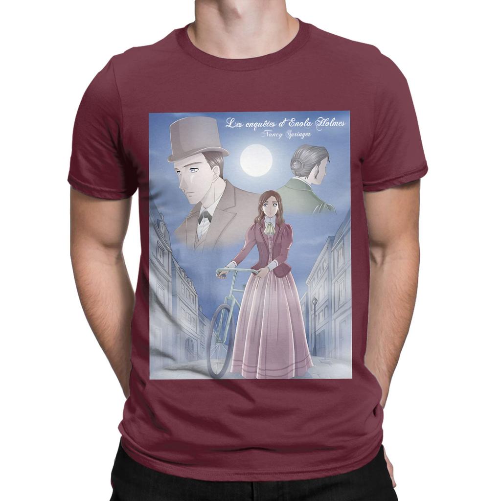 Die Enola Holmes Mysteries Malerei Blau Lustig 100% Baumwolle T-Shirt Die Enola Holmes Mysteries T-Shirts Oberteile Für Unisex