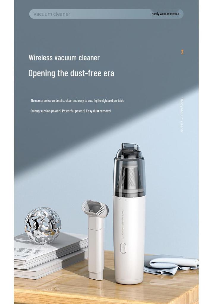 Portable Wireless Handheld Car & Home Vacuum Cleaner - USB Rechargeable, High Power, Compact Design