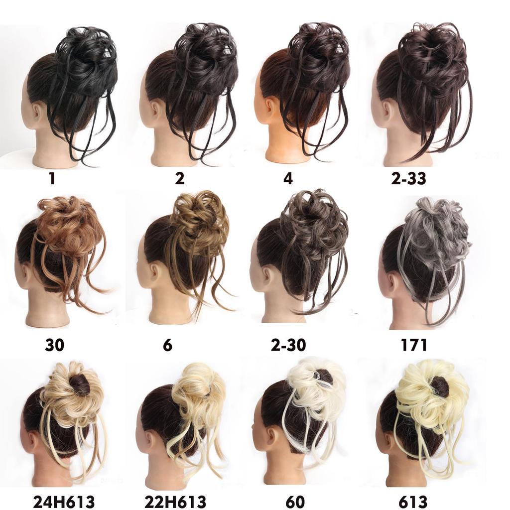 Synthetic Wrap Curly Ponytail Bun Chignon Messy Curly Hair Elastic False Hair Pieces for Women KTB