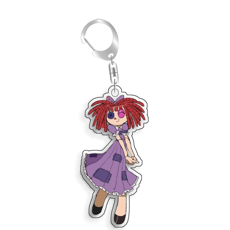 For The Amazing Digital Circus Pomni Jax Ragatha Kinger Caine Acrylic selfmade cute Cartoon Anime Keychain Pendant Toy gift 5cm